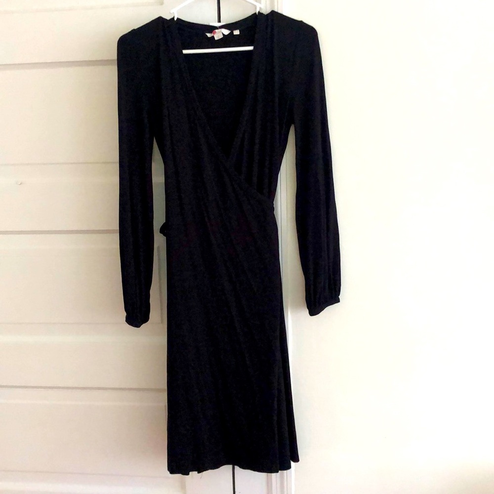 Womens Boden wrap dress black size 2